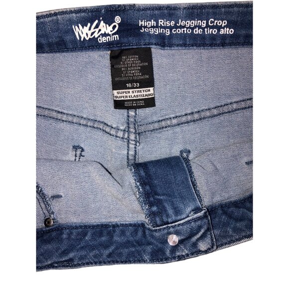 Mossimo Women’s High Rise Floral Embroidery  Cropped Jeggings Girlfriend Jeans S - Picture 8 of 8